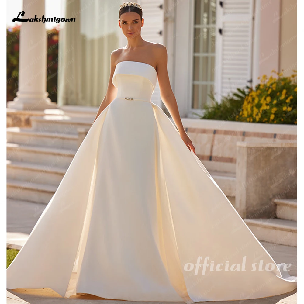 

Lakshmigown элегантное свадебное платье без бретелек 2N1 в стиле русалки 2026 свадебное платье с открытой спиной Vestidos De Novia по индивидуальному заказу