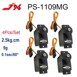 4Pcs JX Servo PS-1109MG 9g 2.5kg Metal Gear Analog Servo For 1/18 RC Car Airplane Boat Robot Arm Helicopter RC Toys Parts