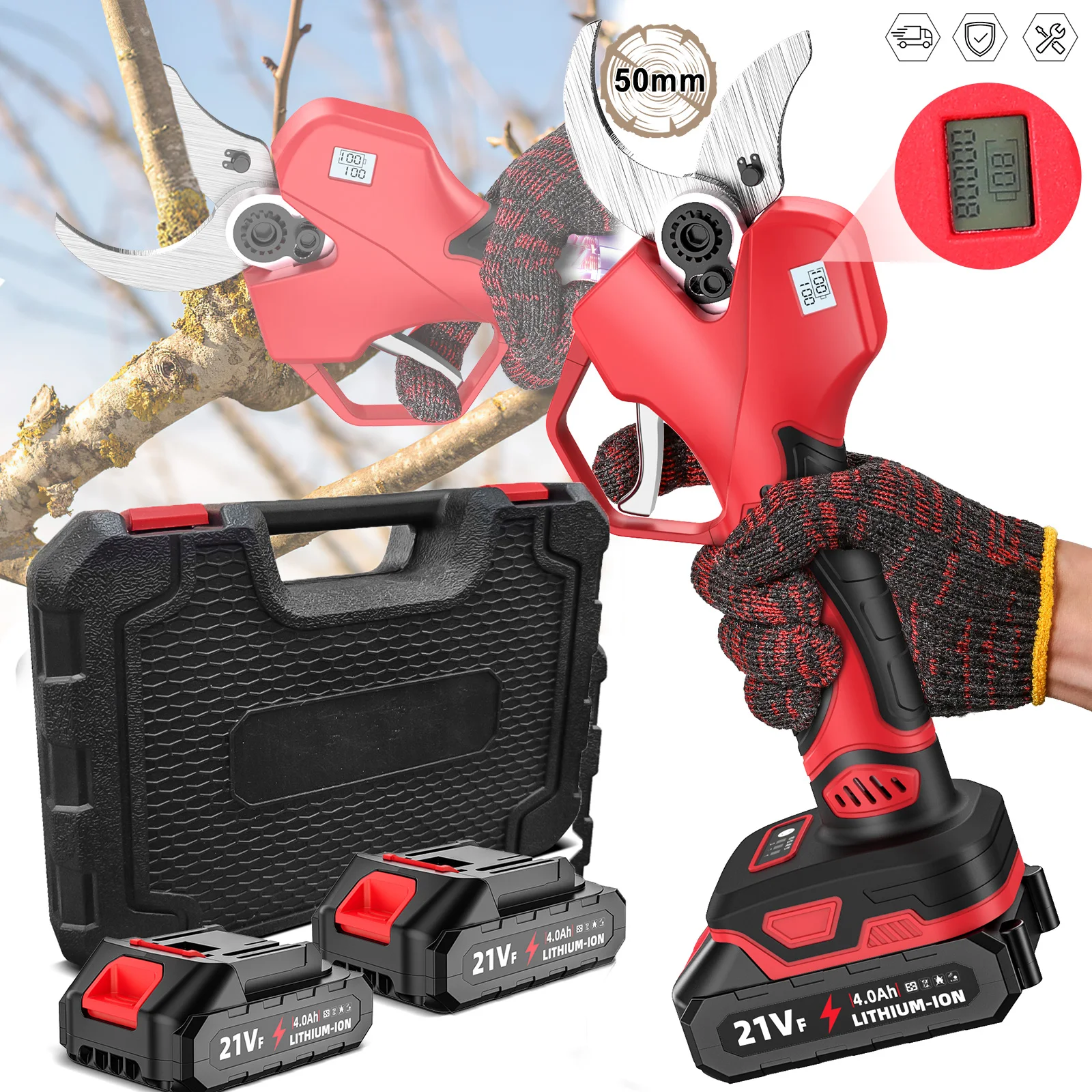 Makita – ciseaux de taille électriques sans balais, 50mm, batterie sans fil, cisaille d'élagage, arbre fruitier, bonsaï, coupe-jardin pour broche de batterie