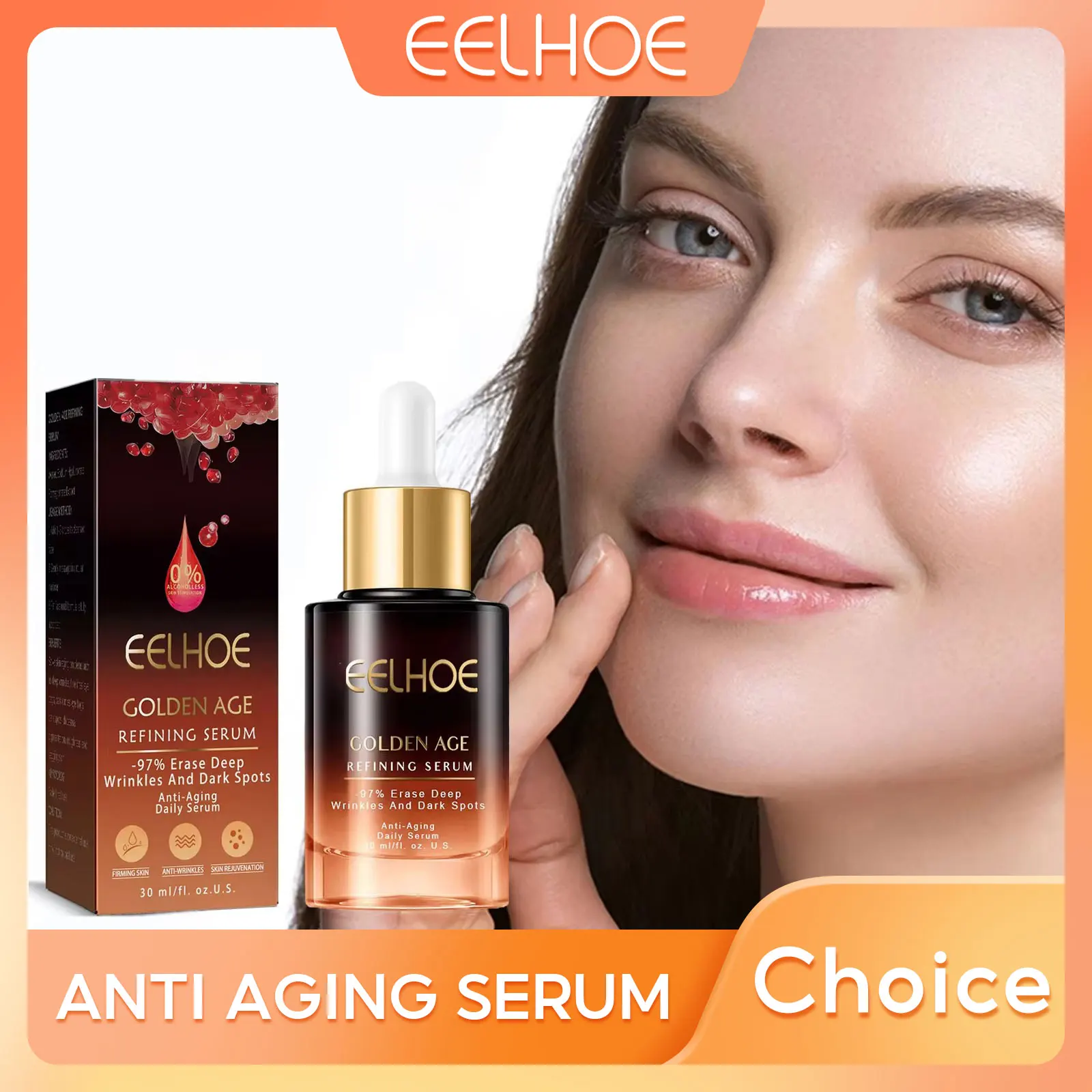 Anti Aging Face Serum Moisturizing Brighten Spots Remove Wrinkles Fine Lines Firming Facial Skin Care Whitening Essence Products