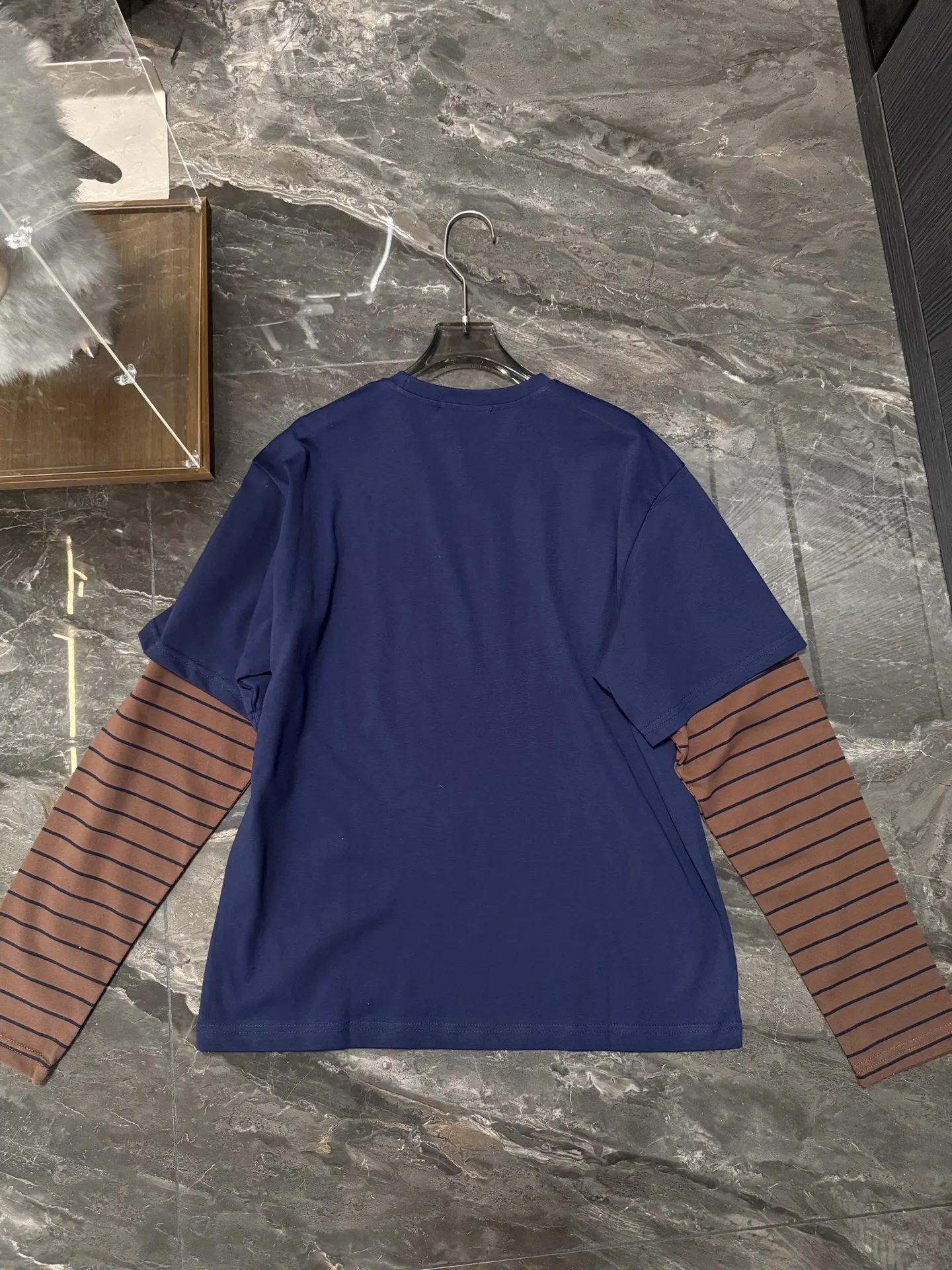 

2025 New T-shirt Cotton striped o-neck long-sleeved Fashionable Versatile Slimming Figure-hugging winter autumn