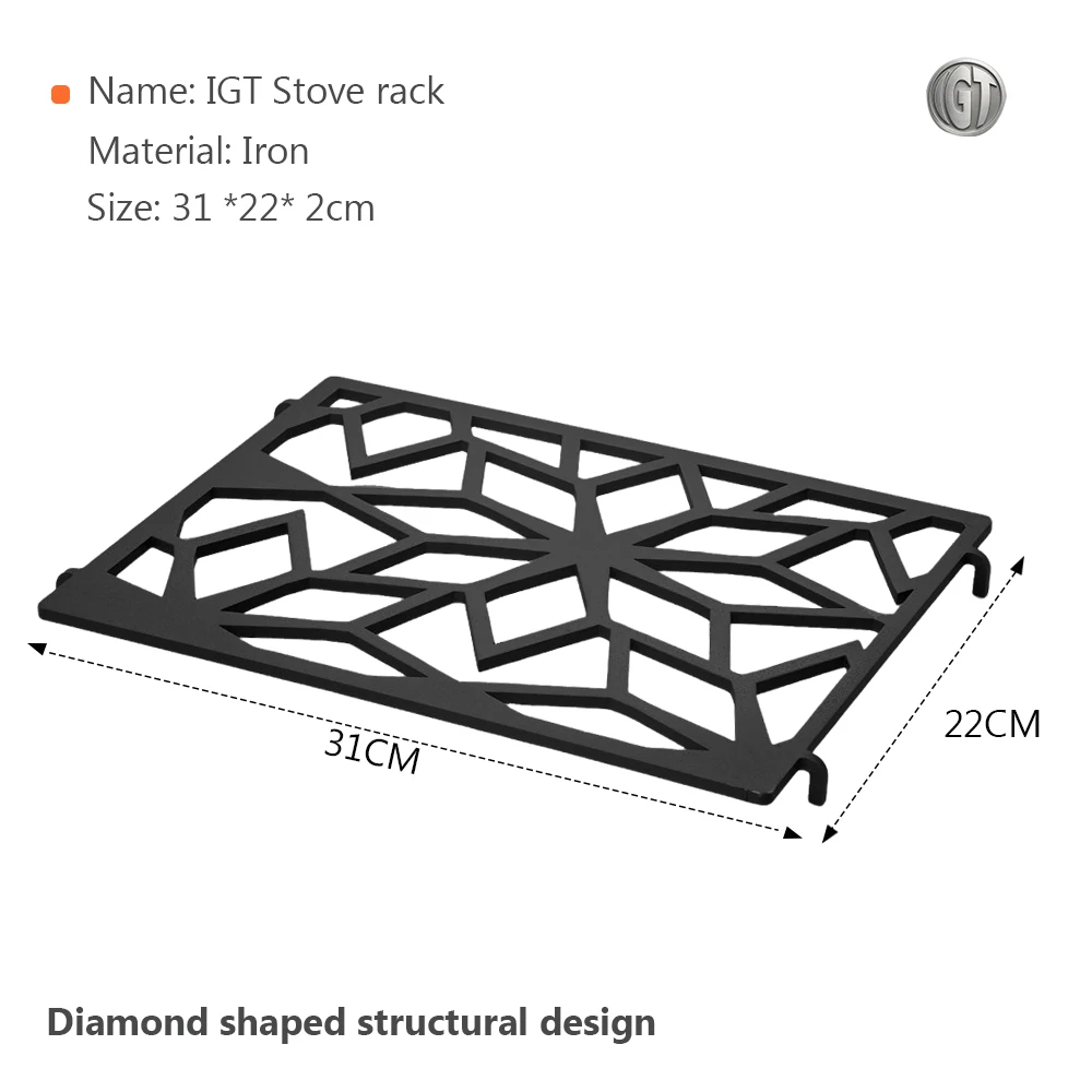 Pandatour ﻿ IGT Herdzubehör Gasherd-Modifikationsabdeckplatte Herdplatte ﻿ DIY Kreativität: Geschwärztes Camping-Equipment – Detail 6