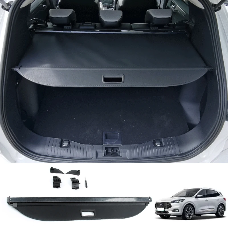 For Ford ESCAPE Cargo Cover Trunk Retractable Parcel Rack Waterproof Shield Privacy Cargo Cover Auto Parts 2020-2022