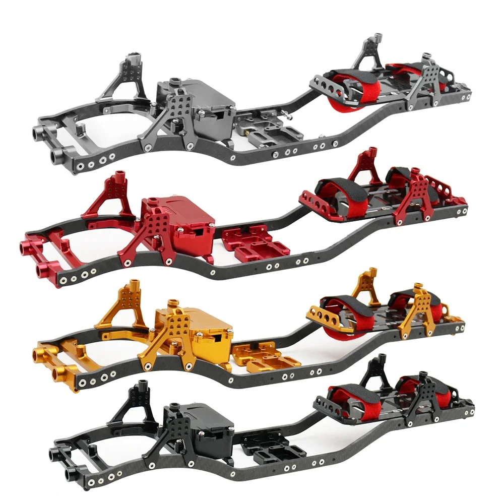 1/10 RC Crawler Carbon Fiber Girder 4MM CNC Metal Car Chassis Frame Body Kit Parts For Axial SCX10 II Rock Off Road Truck — zdjęcie 2