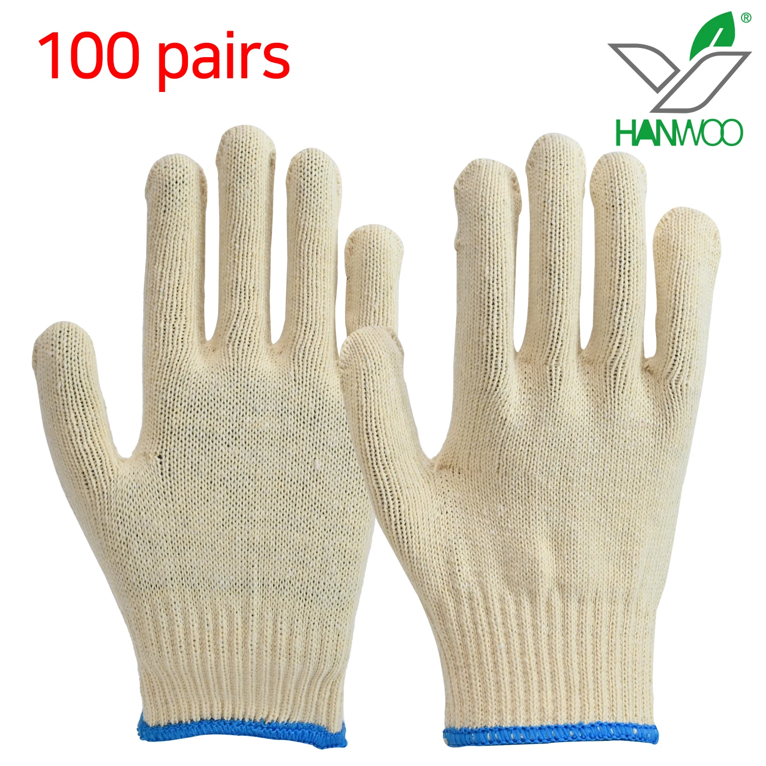 100 Pairs Doughle 50g Hanwoo Glove Work Safety Gloves High-grade Neck Gloves Work Gloves Hand Protection Construction Factory Manufacturer