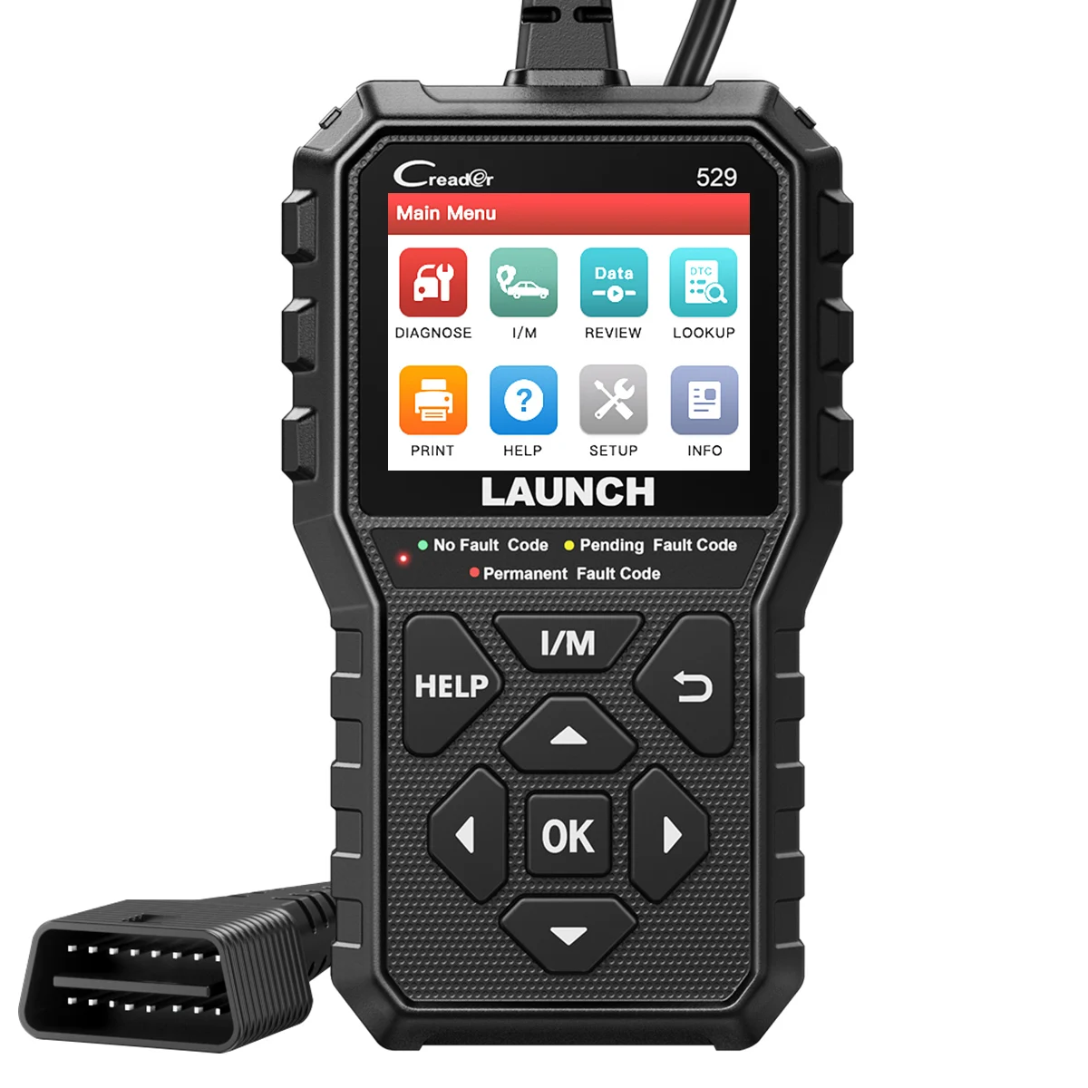 LAUNCH Creader CR529 OBD2 Scanner Diagnostic Tool Auto Code Reader Read Clear Fault Codes, OBDII Check Engine Light Scanner