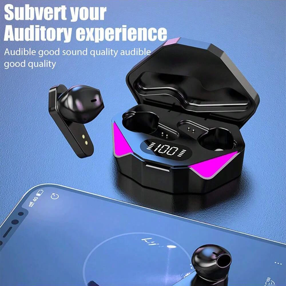 Wireless Bluetooth headphones X15 TWS Gamer 65ms low latency fone headset with handsfree microphone