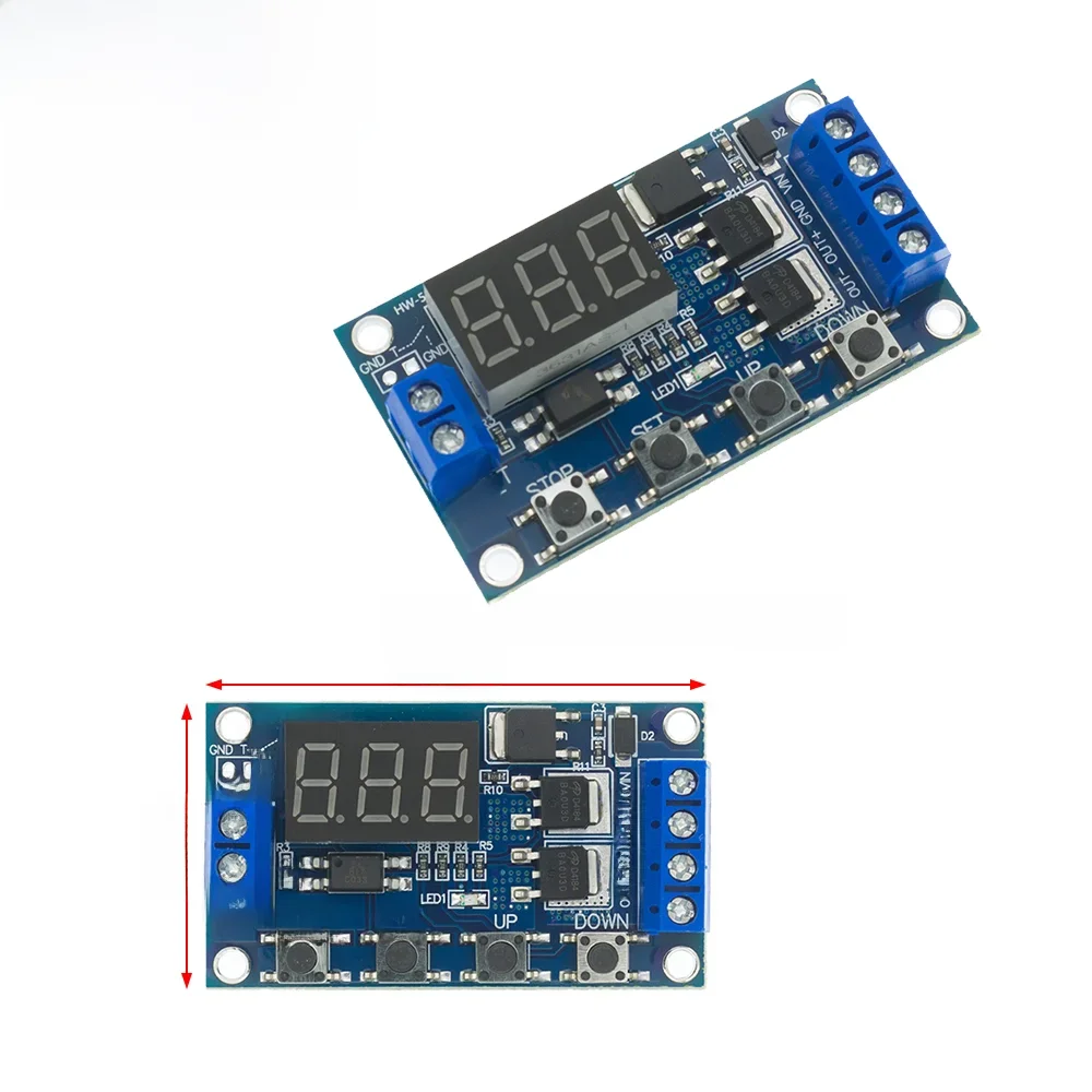 AliExpress NONE DC 12V 24V Dual MOS LED Digital Time Delay Relay Trigger Cycle Timer Delay Switch Circuit Board Timing Control Module DIY