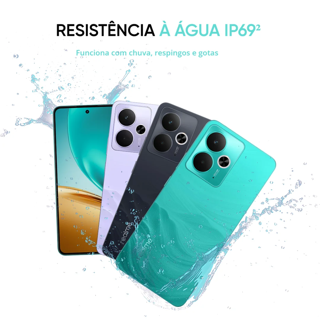 256GB Realme 14T 5G تخزين الهاتف الذكي 8GB RAM IP69 حماية 50MP كاميرا الأبعاد 6300 معالج الإصدار العالمي #3