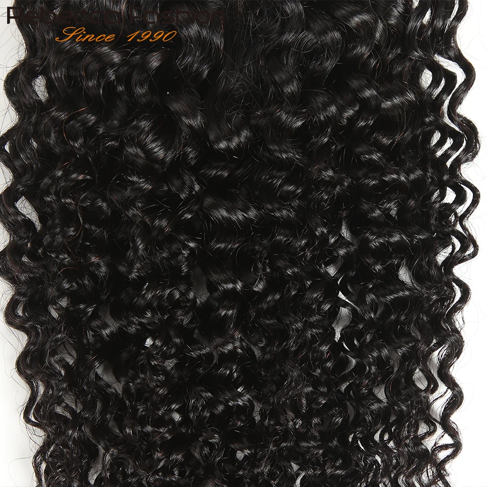 4X4 Kinky Curly Lace Closure Pre Plucked Human Hair Transparent Lace Closure With Baby Hair Brazilian Curly TOP Lace Closure