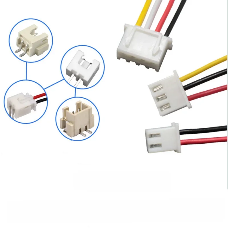 10 pièces JST XH 2.54 2/3/4/5/6 broches pas 2.54mm connecteur mâle câble de prise 10 cm/20 cm/30 cm longueur 26AWG mâle femelle prise