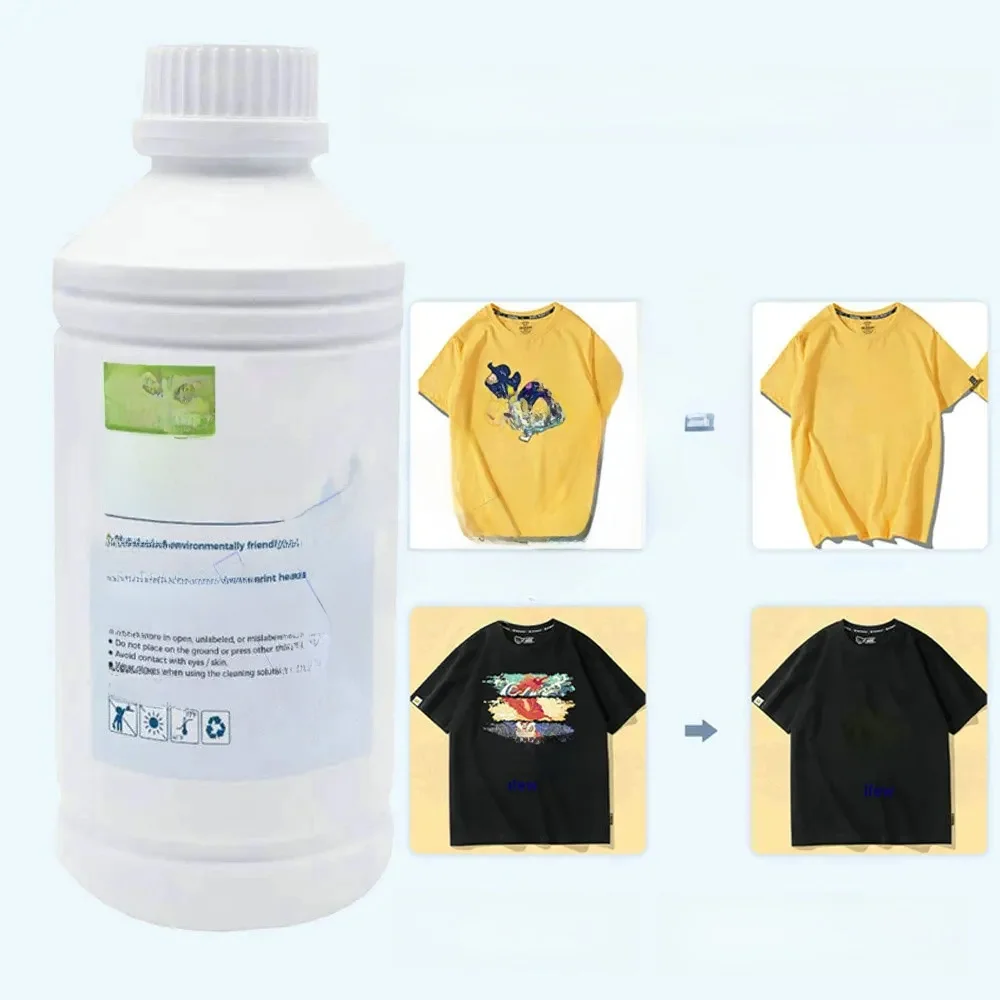 Dtf Remover Dtf Usuwa ubrania z odzieży Dtf Ink Tekstylia Winylowy środek do usuwania kleju Rozwiązanie Środek czyszczący Drukarka Drukowanie Czysty płyn — zdjęcie produktu 7