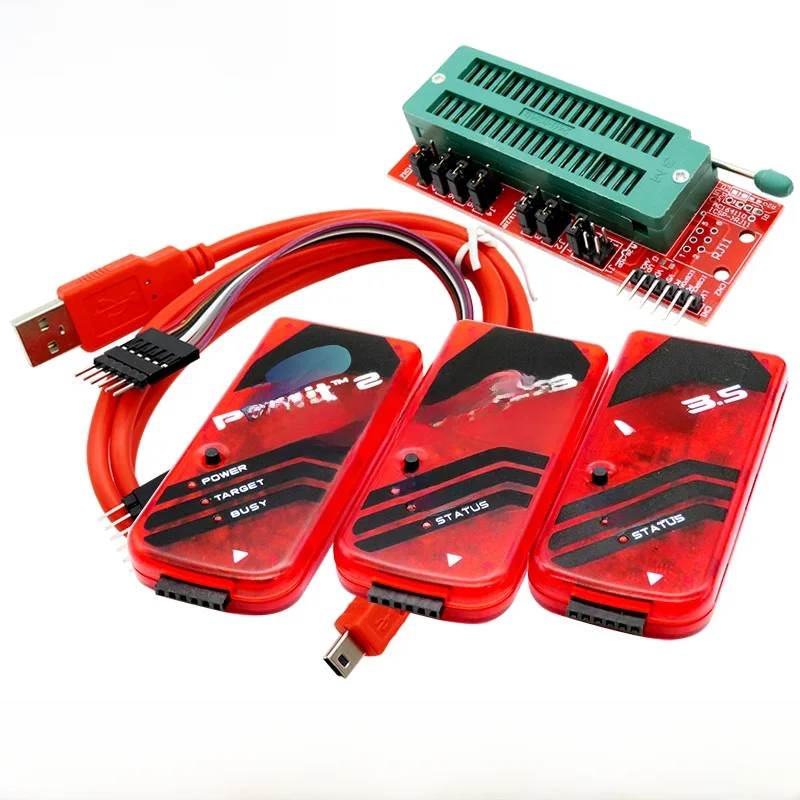 Programmeur PICKit2 PICKIT3 PICKit3.5 + PIC ICD2 PICKit 2 PICKIT 3 PICKIT 3.5, adaptateur de programmation, siège de programmeur universel