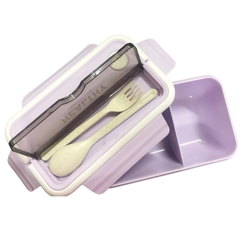 Lunch Marmiter with Compartments-Dividing and Cutlery for Adult