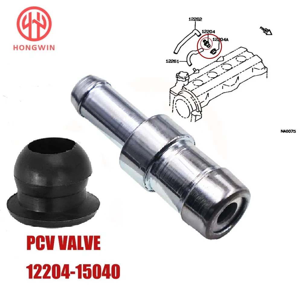 New Car PCV Valve Sub-Assy Ventilat & Grommet OEM 12204-15040 90480-18001 For Toyota Corolla Baby Camry Sprinter Trueno 1.6 AE91