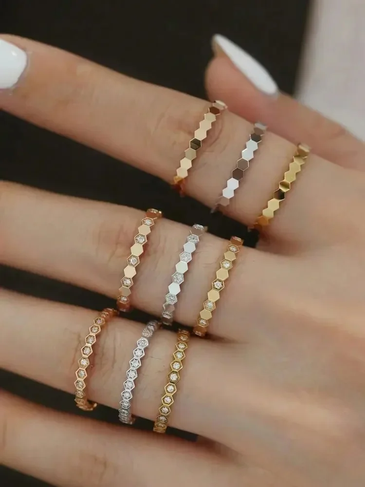 925 Sterling Silver Zircon Geometryczny kształt Pierścionki dla kobiet Prezent Dopasuj Codzienna impreza Wysokiej jakości Vintage Fine Jewelry Akcesoria — zdjęcie 2