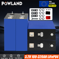 POWLAND 100AH 150AH 206AH 280AH 320AH Lifepo4 Battery 3.2V Lithium iron Phosphate 12V 24V 36V 48V Grade A for Camping Boat Golf