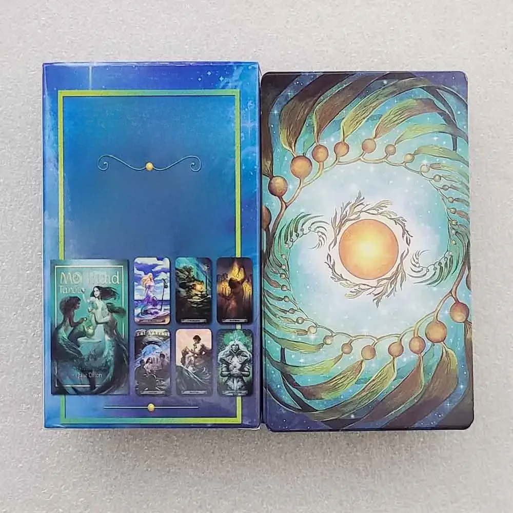 Jeu de cartes Tarot sirène 12x7 cm, 78 pièces, manuel en papier