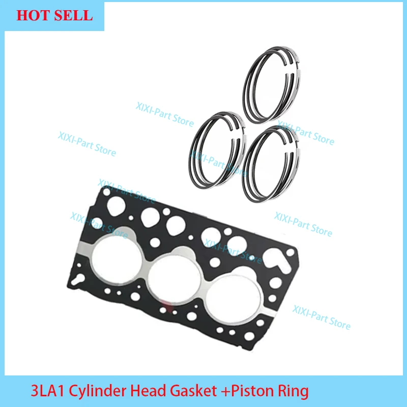 

3LA1 Overhaul Rebuild Kit For Isuzu Cylinder Head Gasket Piston Ring 70*2+1.5+3.5 Engine 3-Cylinders STD