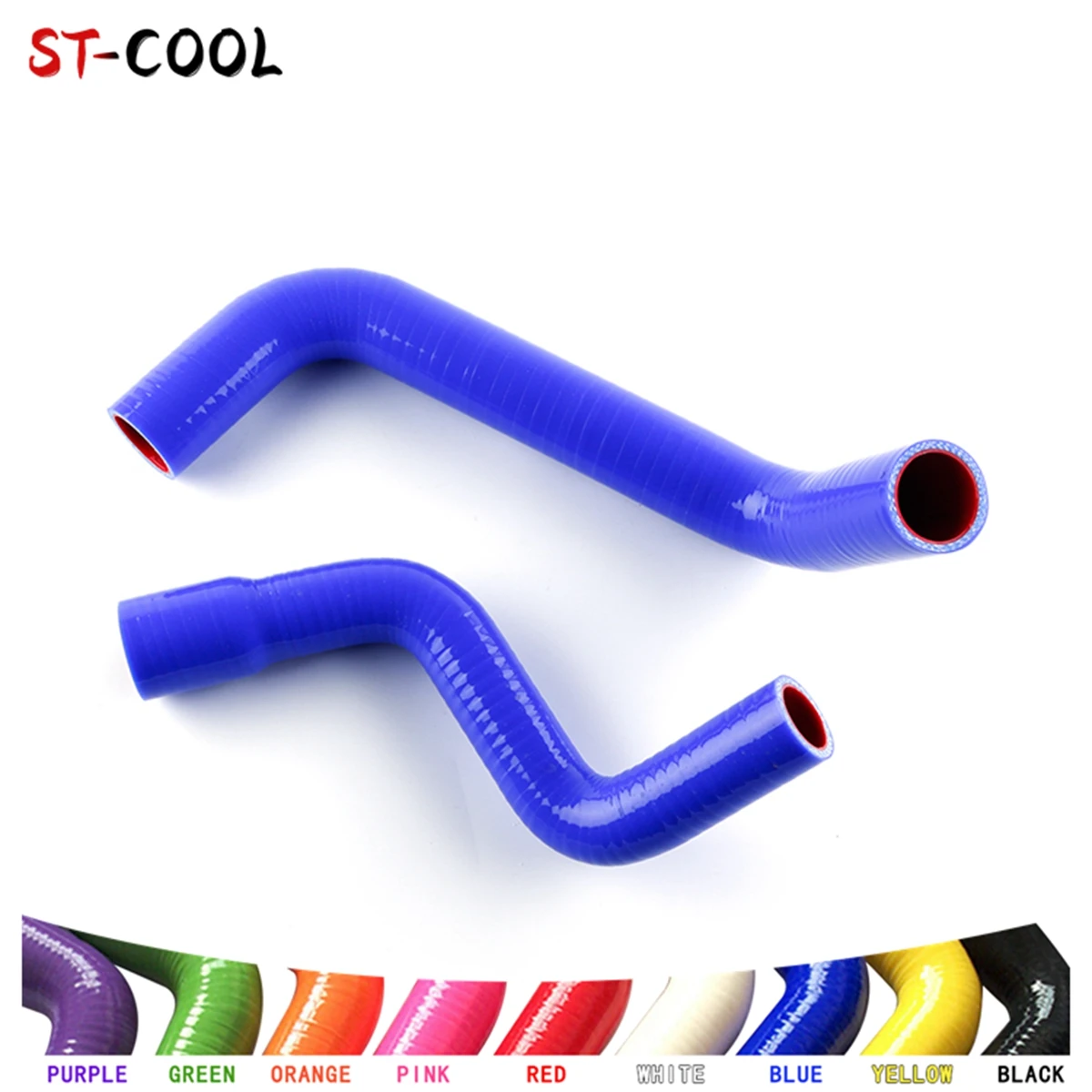 For Mitsubishi Lancer 4G18 1.6L 2000-2007 2001 2002 2003 2004 2005 2006 Silicone Coolant Radiator Hoses Kit Tubes 2Pcs 10 Colors