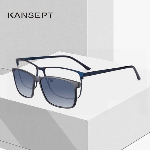 Imagen 2 del producto Montura de gafas KANSEPT para hombre, lentes de cara grande para leer monturas de gafas, lentes de sol para mujer, gafas de sol para hombre, gafas de cristal para mujer