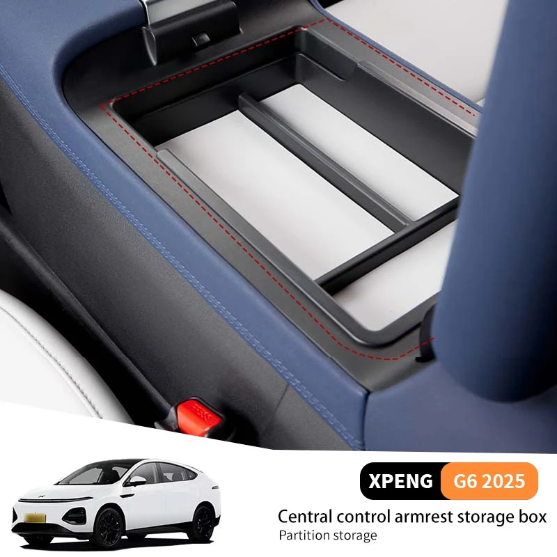 

For Xpeng G6 2025 Car Central Console Armrest Storage Box ABS Organizer Case Waterproof Scratch Wear resistant Cover Interior