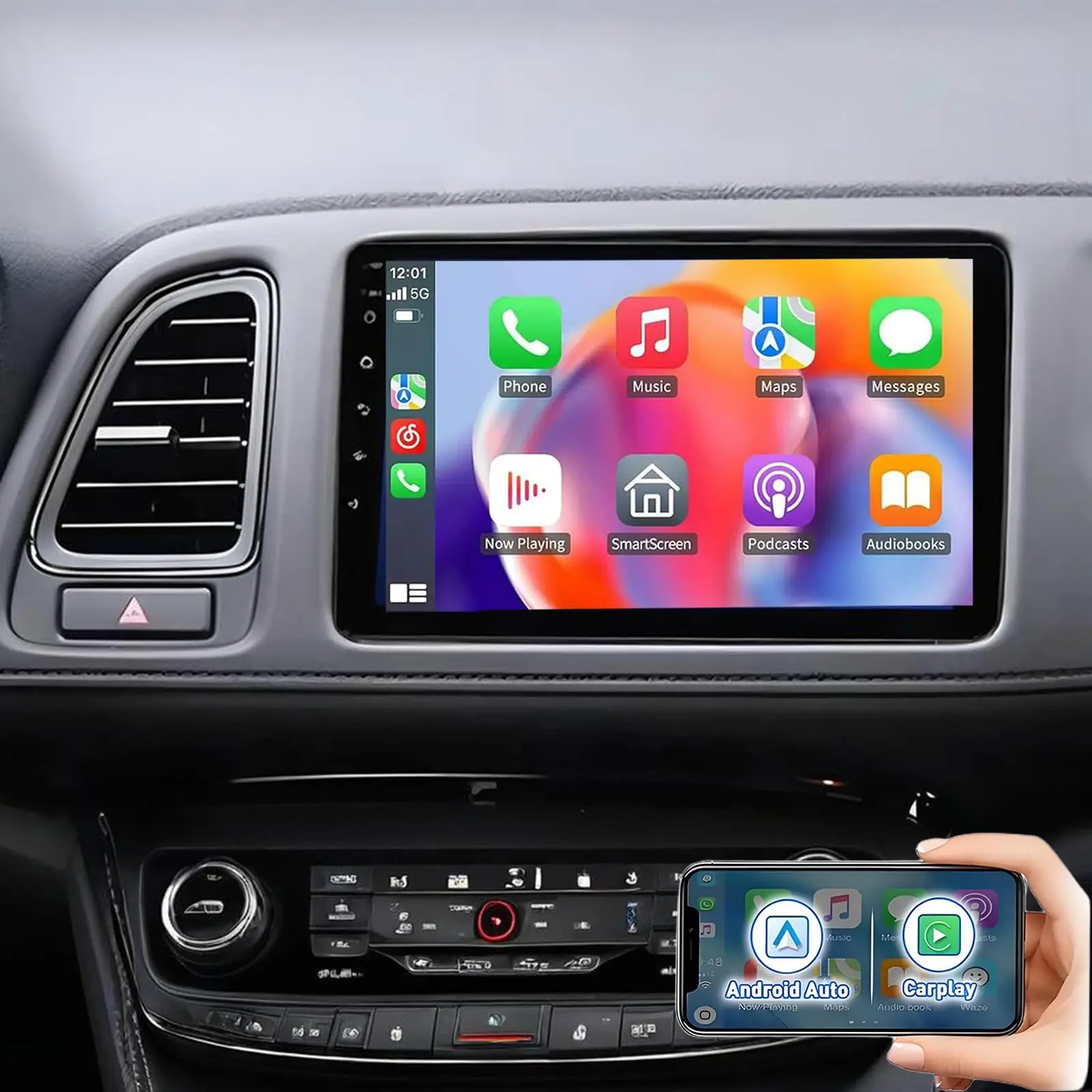 Android 13 Car Stereo for Honda Vezel HR-V 2014 2015 2016 2017 2018 2019 Touch Screen Car Radio Wireless Carplay Android Auto