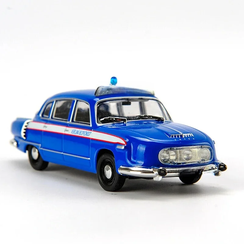 Modèle de voiture de police en alliage moulé sous pression pour adultes, Tatra 603, bleu, collection classique, cadeau d'ornement d'affichage, 1:43