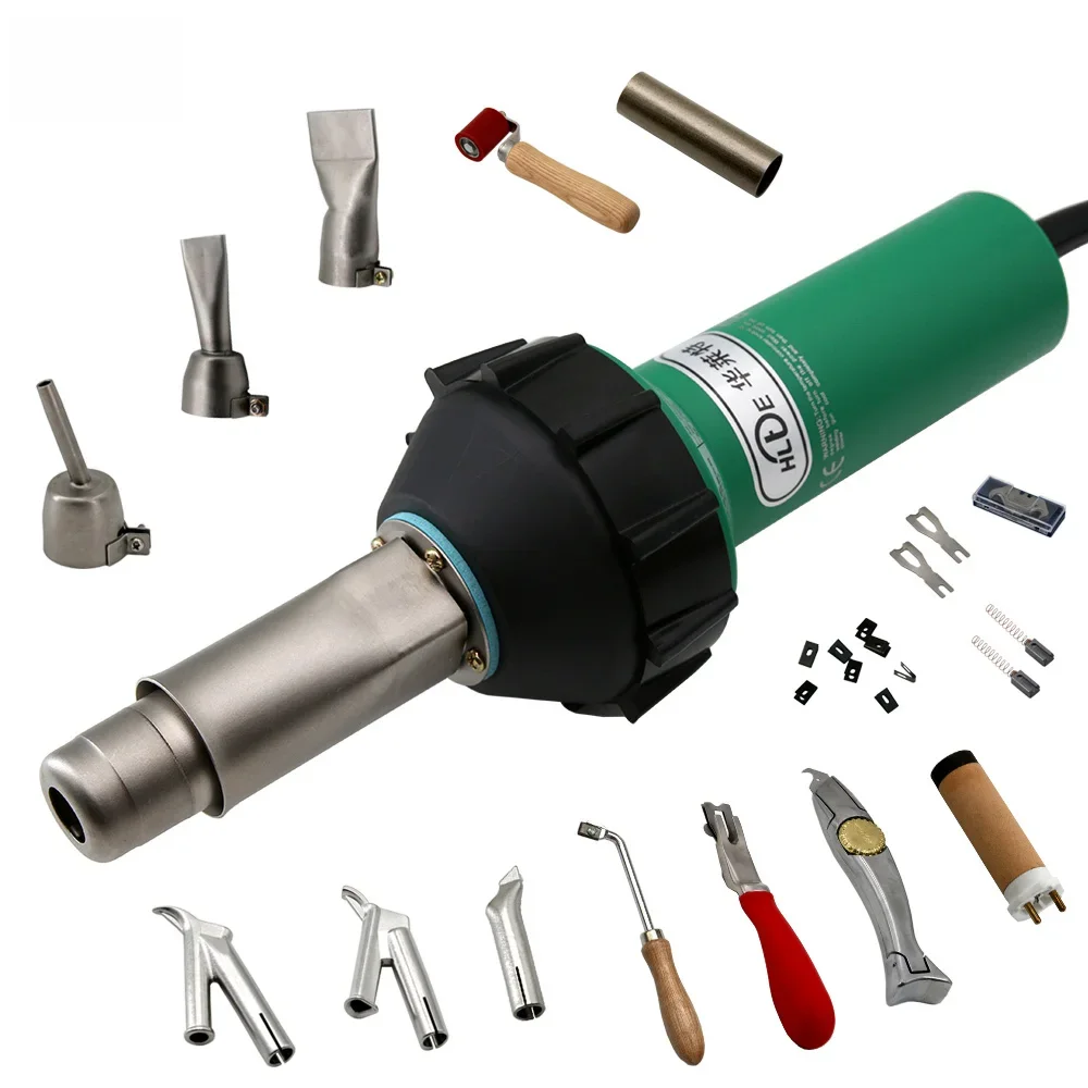 HLTE-D16 220V/110V 1600W spawanie tworzyw sztucznych opalarka spawarka na gorące powietrze do membrany pcv PP/PE/PPR arkusze, rury ziorniki wody/wieża — zdjęcie 2