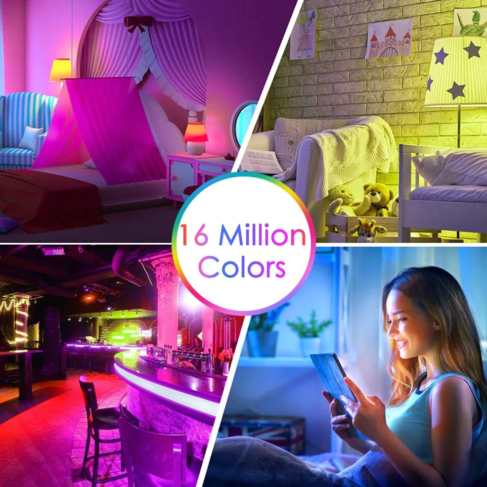 Tuya Wifi/Bluetooth Smart Birne E27 RGB Alexa Led Lampe Intelligente Glühbirnen AC 85-265V smart Lampen Für Google Assistent Smart Leben – Detail 8