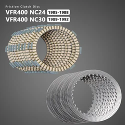 Motorcycle Clutch Friction Disc Steel Plate Kit Engine Parts for Honda VFR400 NC24 NC30 Accessories RVF400 NC35