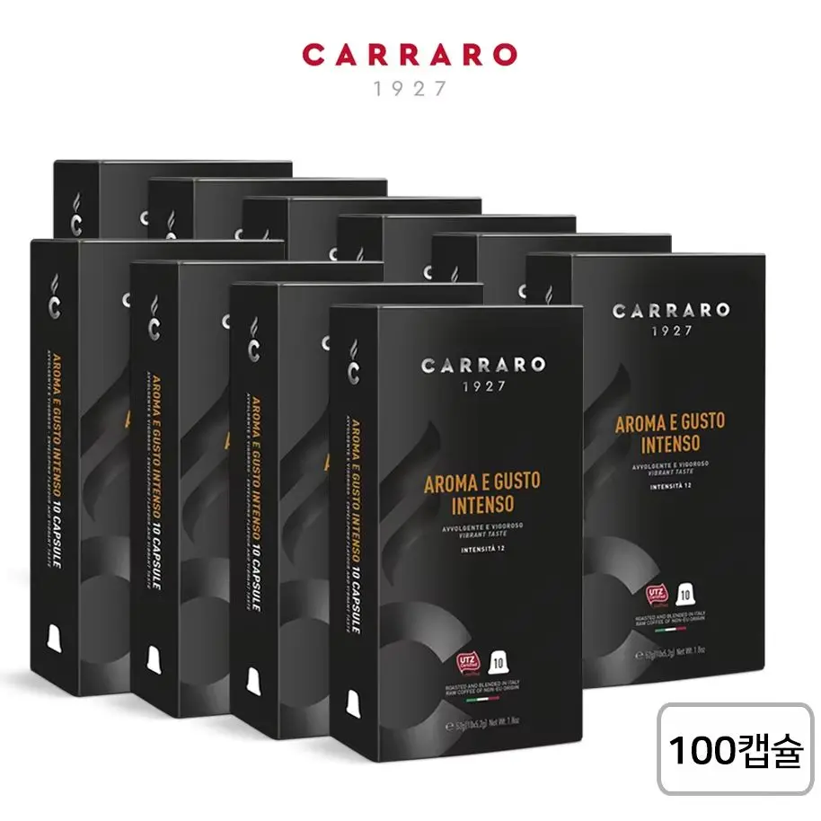 10 boxes 100 capsules 10 boxes of coffee black lines compatible with cacarone-esfreso