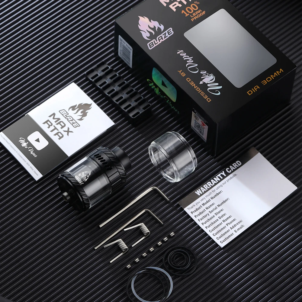 بخاخ إبداعات رأس الرعد الأصلية ، بليز ماكس RTA ، خزان لفائف مزدوجة ، سجائر إلكترونية ، 30 قطر ، من من من من ، إلى 7