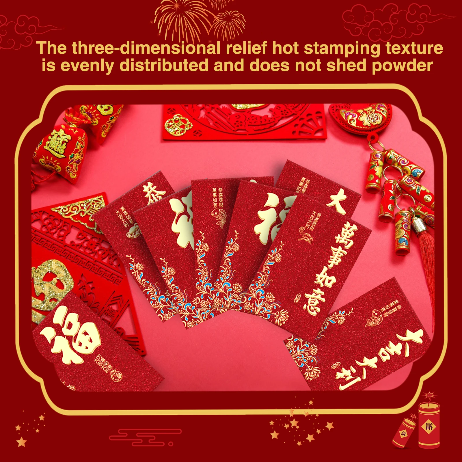 24 Pcs Chinese New Year Red Envelopes 2024 Chinese New Year Money Envelope Hong Bao, Lucky Money Red Packets for Chinese