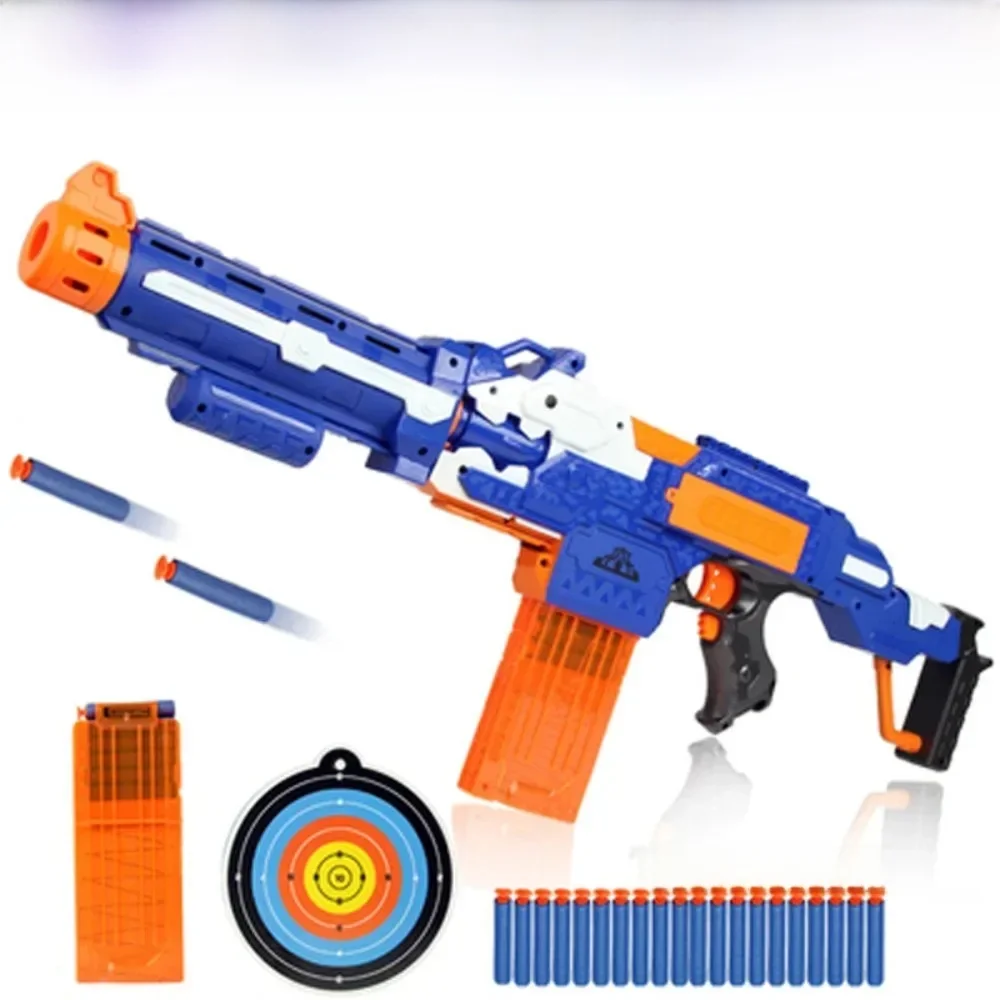 Pistolet à fléchettes électrique Airsoft pour enfants, balles à tête trouée, ventouse sûre en mousse, odorNerfs Blasters, jouet pour garçons, 7.2cm