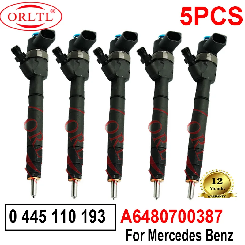 

5PCS NEW 0445110193 6480700387 A6480700387 for Mercedes Benz FEBI BIENZ28426 FEBI BIENZ28426 Common Rail Diesel Injector