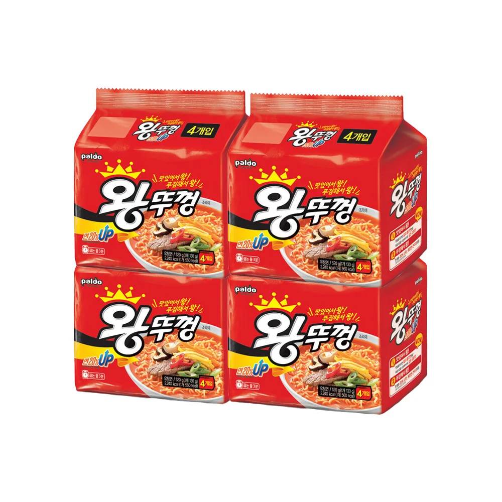 Paldo King Lid Bags (130g X 4 Packs) X 4 Packs