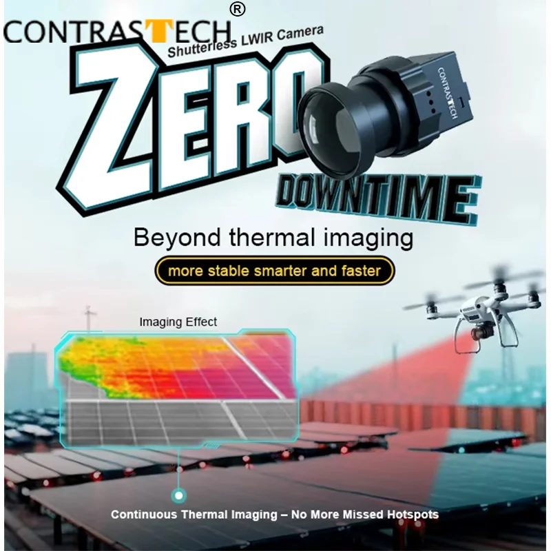 1280x1024 HD LWIR وحدة التصوير الحراري 8–14μm بدون مصراع بالأشعة تحت الحمراء لكاميرا رؤية الأمن الصناعي CONTRASTECH