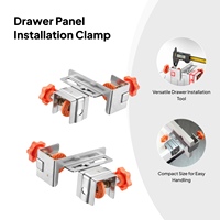 2Pcs Heavy-Duty Detachable Drawer Face Mounting Clamps for 10-30mm Board Thickness - Drawer Front Installation Jig Clamp Set