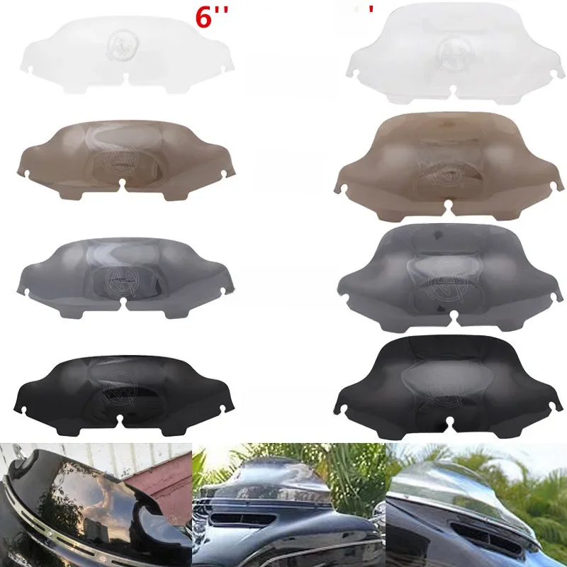 Motocykl 6 ''/8" czarny/dymny/przezroczysty owiewka szyby przedniej szyba przednia dla Harley Electra przemieszczanie się po ulicy FLHX Touring 1996-2013 — zdjęcie 2