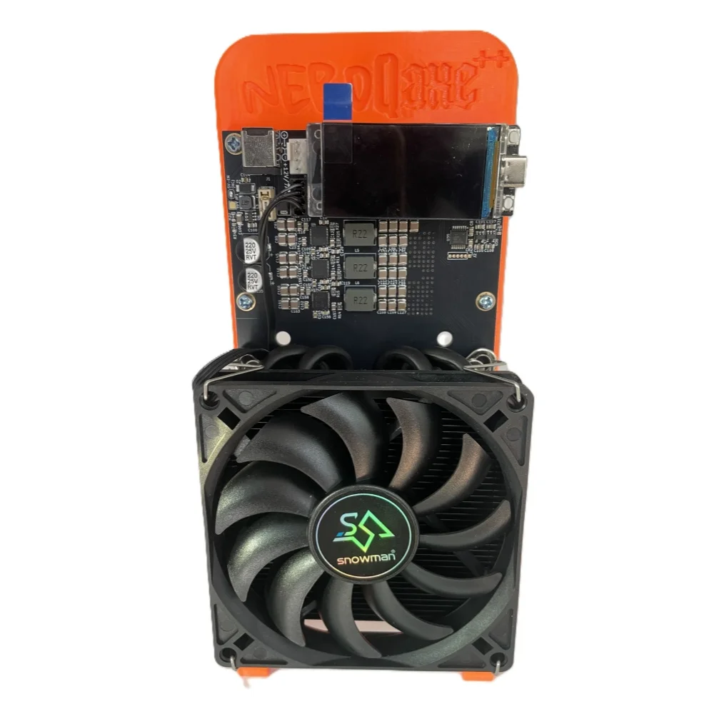 Bitaxe Nerdqaxe++ 4.8T Bitcoin Miner 4.8TH/s 80W ASIC BTC Solo Mining Machine 4×BM1370 Chip Open Source Crypto Miner with Power