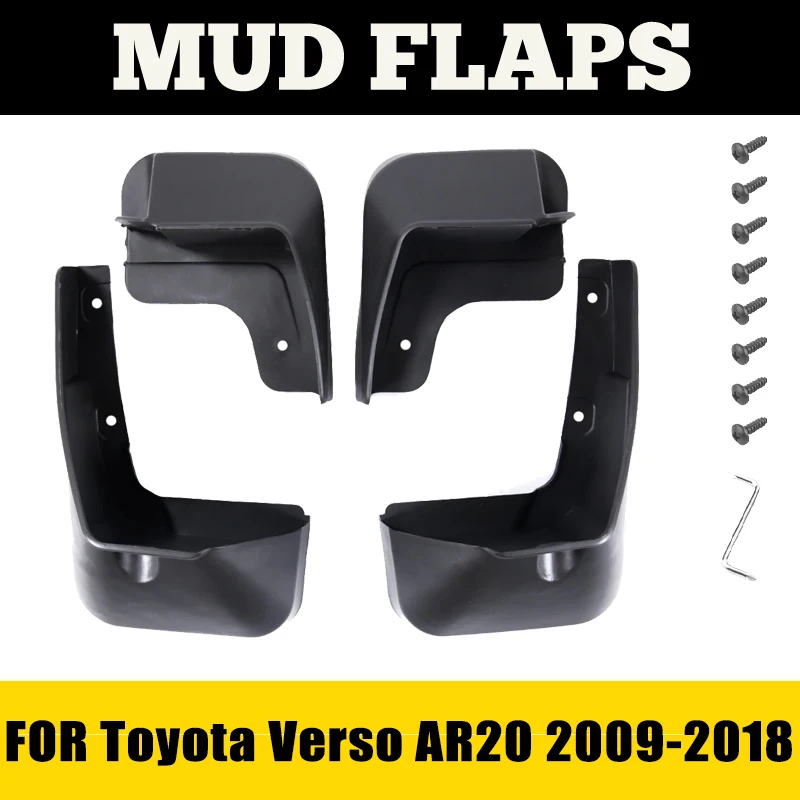 Mudguard For Toyota Verso AR20 2009-2018 2010 2011 2012 2013 2014 Fender Mudflap Mud Guard Splash Flaps Car Accessories Auto ABS