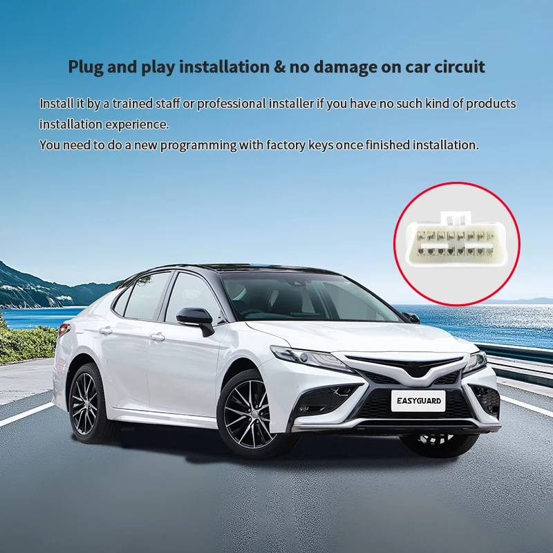 EASYGUARD Plug Play Remote Starter for Toyota Lexus 15-23 Voxy Camry Izoa CHR Avalon NX RX with OEM Start Button Automatic Gear