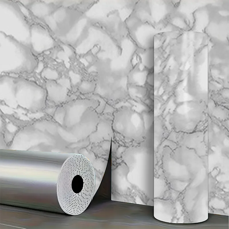 สติกเกอร์ติดผนังลายกระเบื้องเซรามิก PVC กันน้ำแบบมีกาวในตัว สำหรับตกแต่งห้องนั่งเล่น ห้องครัว ห้องนอน