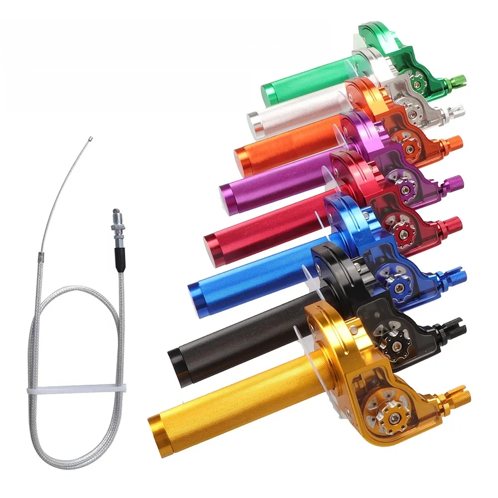 AliExpress NONE Universal 22mm CNC Aluminum Accelerator Throttle Twist Grips Handlebars Cable For Motorcycle Moped Scooter ATV Quad Bike M10*1.5