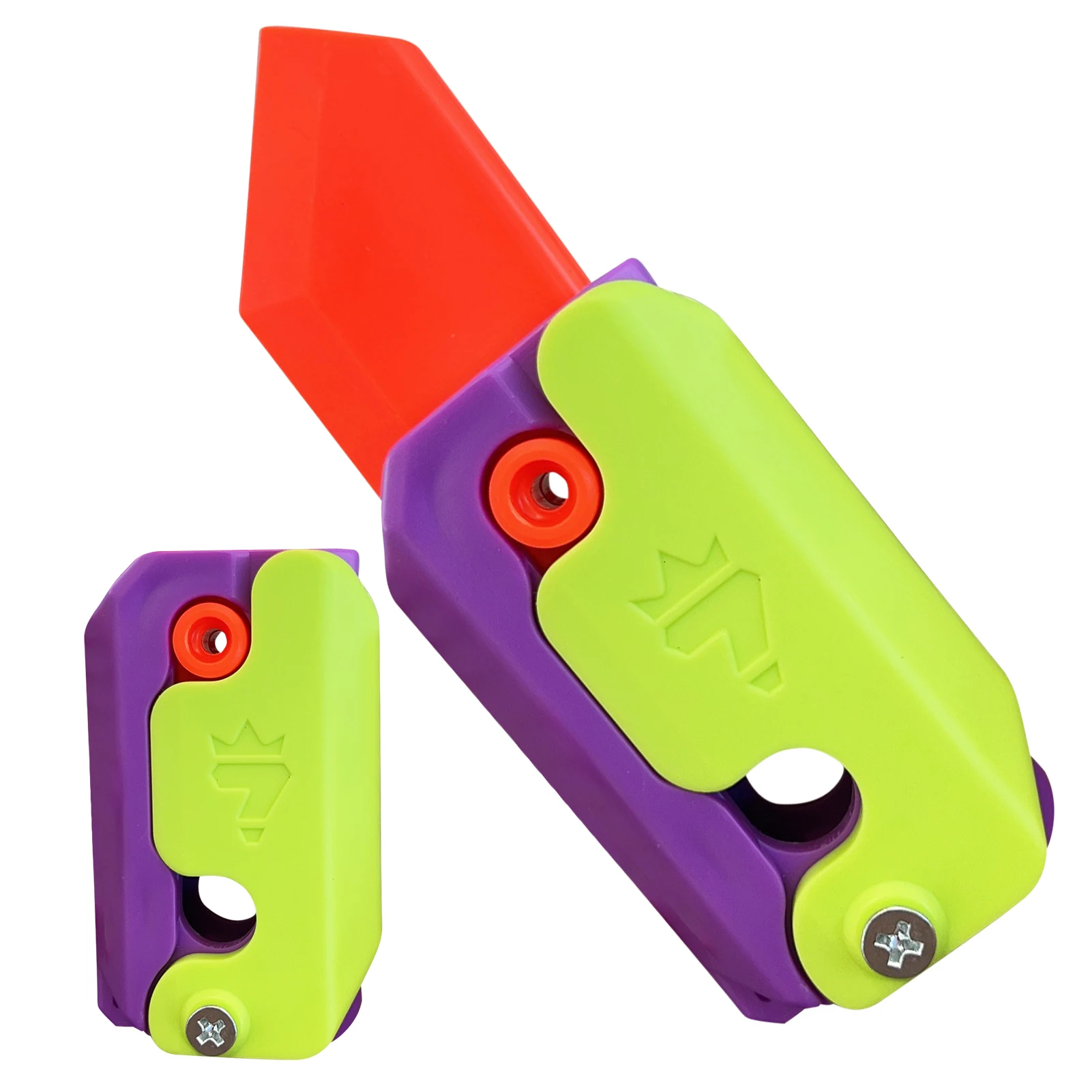 3D Carrot Gravity Knife For Children Retractable Magic Knives 3D Printing Plastic Push Card Small Toy Child Decompression Toy