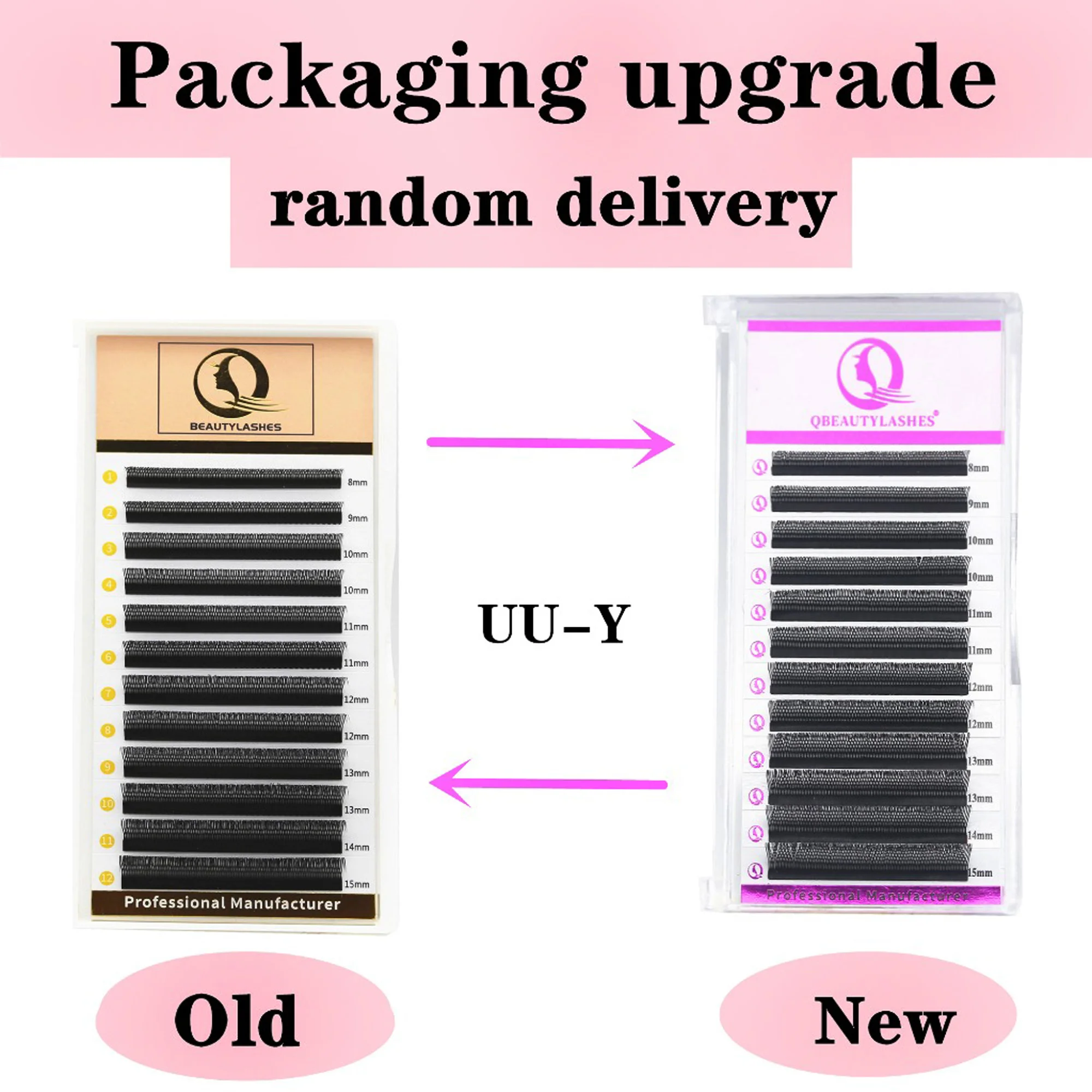 U Shaped False eyelashes YY Lash No Split Base natural  long lasting lash clusters C/D Curl  makeup tools