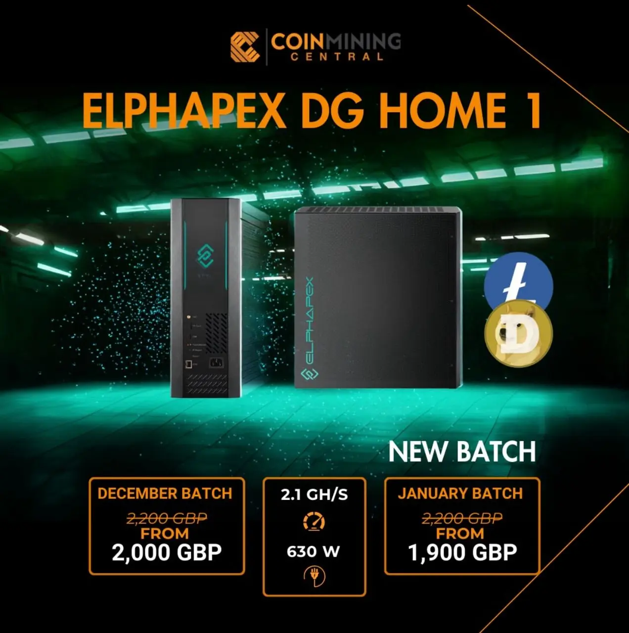 

НАДЕЖНЫЙ ПРОДАВЕЦ: КУПИТЕ 3, ПОЛУЧИТЕ 2 БЕСПЛАТНО ElphaPex DG Home 1 2100MH/s 630W LTC/Doge Scrypt