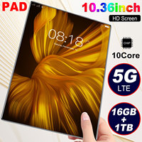 2025 5G Global Version 10.36Inch Tablet Android 16GB RAM 1TB ROM 12000mAh Android13.0 10-core MTK6797 WiFi Network Bluetooth