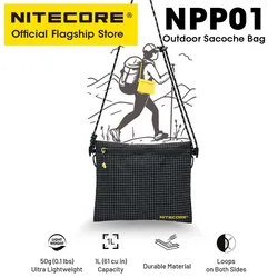 NITECORE NPP01 Outdoor Sacoche Bag Commuted Sling Shoulder Bag 1L Men Women Crossbody Bag Black For Earphone iphone Xiaomi